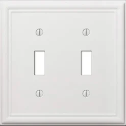 Amerelle White 1 gang Steel Toggle Wall Plate 1 pk