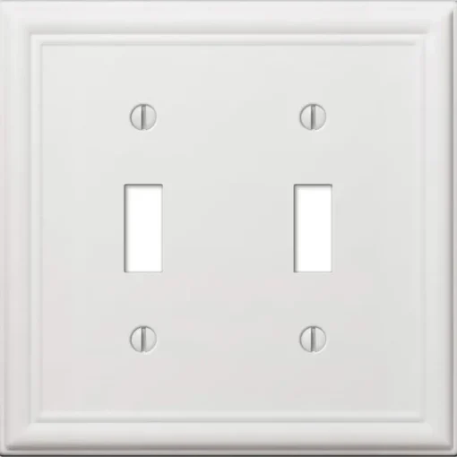 Amerelle White 1 gang Steel Toggle Wall Plate 1 pk