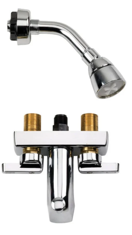 American Brass 2-Handle Brass Tub and Shower Faucet