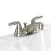 American Standard Jocelyn Satin Nickel Two Handle Lavatory Faucet 4 in.