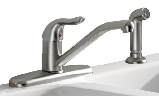 American Standard Jocelyn One Handle Stainless Steel Kitchen Faucet Side Sprayer Included