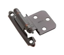 Amerock 2 in. W X 2-3/4 in. L Oil Rubbed Bronze Steel Self-Closing Hinge 10 pk