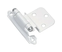Amerock 2-15/79 in. W X 2-3/4 in. L White Steel Self-Closing Hinge 2 pk