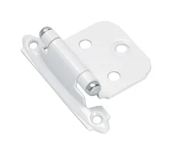 Amerock 1-3/4 in. W X 2-3/4 in. L White Steel Self-Closing Hinge 2 pk
