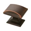 Amerock Candler Rectangle Cabinet Knob 1-1/8 in. Oil Rubbed Bronze 1 pk