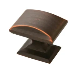 Amerock Candler Rectangle Cabinet Knob 1-1/8 in. Oil Rubbed Bronze 1 pk