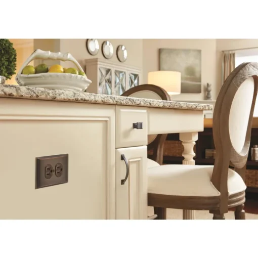 Amerock Candler Rectangle Cabinet Knob 1-1/4 in. D 1-1/8 in. Oil Rubbed Bronze 5 pk
