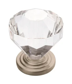 Amerock Traditional Classics Round Furniture Knob 1-1/4 in. D 1-1/5 in. Satin Nickel 5 pk