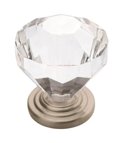 Amerock Traditional Classics Round Furniture Knob 1-1/4 in. D 1-1/5 in. Satin Nickel 5 pk