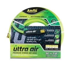 Amflo Ultra Air 50 ft. L X 3/8 in. D Rubber/PVC Hybrid Air Hose 300 psi Yellow