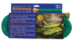 Andrews Vinyl Green 30 PSI Repairable Gentle Soaker 1 Dia. in. x 100 L ft.