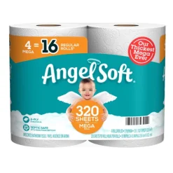 Angel Soft Toilet Paper 4 Rolls 429 sheet 45 ft. (Pack of 12)