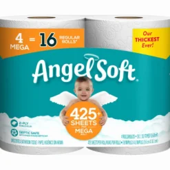 Angel Soft Toilet Paper 4 Rolls 429 sheet 45 ft. (Pack of 12)