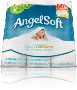 Angel Soft Toilet Paper 9 roll 264 sheet 264 SQFT (Pack of 5)