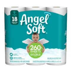 Angel Soft Toilet Paper 9 roll 264 sheet 264 SQFT (Pack of 5)