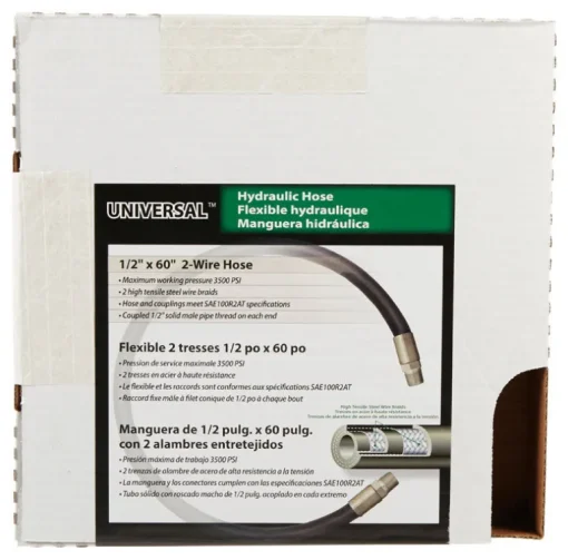 Apache 0.5 in. D X 60 in. L 3500 psi Rubber 2-Wire Hydraulic Hose