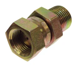 Apache Steel 3/8 in. D X 3/8 in. D Hydraulic Adapter 1 pk