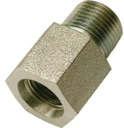 Apache Steel 3/8 in. D X 3/8 in. D Hydraulic Adapter 1 pk
