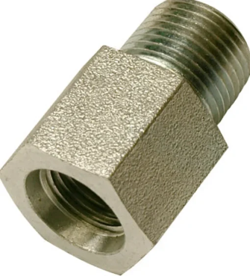 Apache Steel 3/8 in. D X 3/8 in. D Hydraulic Adapter 1 pk