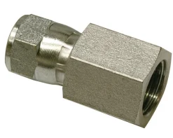 Apache Steel 3/8 in. D X 3/8 in. D Hydraulic Adapter 1 pk