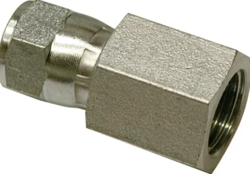 Apache Steel 3/8 in. D X 3/8 in. D Hydraulic Adapter 1 pk