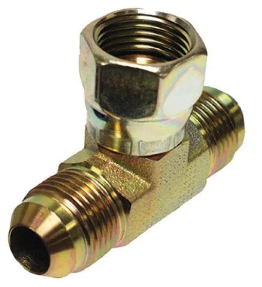 Apache Steel 1/2 in. D X 1/2 in. D T-Hydraulic Adapter 1 pk