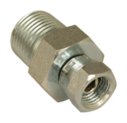 Apache Steel 1/2 in. D X 1/4 in. D Hydraulic Adapter 1 pk