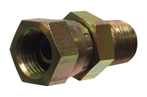 Apache Steel 3/8 in. D X 3/8 in. D Hydraulic Adapter 1 pk
