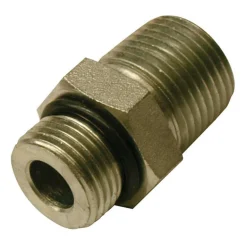 Apache Steel 3/8 in. D X 3/8 in. D Hydraulic Adapter 1 pk