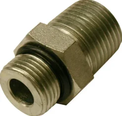 Apache Steel 3/8 in. D X 3/8 in. D Hydraulic Adapter 1 pk