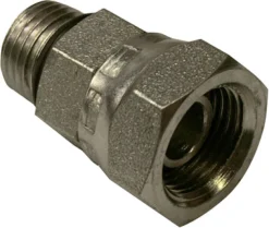 Apache Steel 3/8 in. D X 3/8 in. D Hydraulic Adapter 1 pk