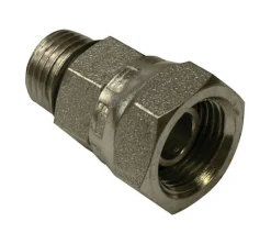 Apache Steel 3/8 in. D X 3/8 in. D Hydraulic Adapter 1 pk