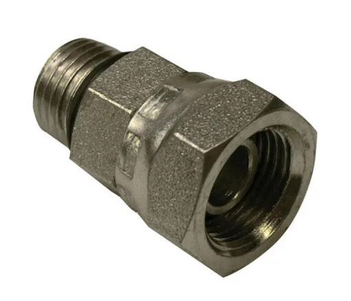 Apache Steel 3/8 in. D X 3/8 in. D Hydraulic Adapter 1 pk