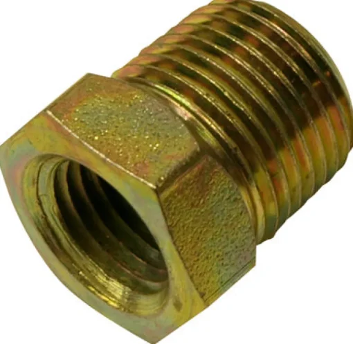 Apache Steel 1/4 in. D X 1/4 in. D Hydraulic Adapter 1 pk
