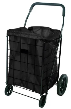 Apex 24 in. H X 18 in. W X 15 in. L Black Collapsible Shopping Cart Liner