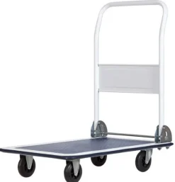 Apex 300 lb. Capacity White Steel 4-Wheel Utility Cart