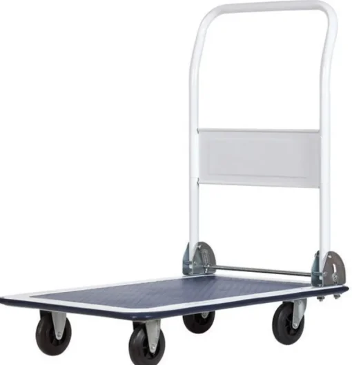Apex 300 lb. Capacity White Steel 4-Wheel Utility Cart