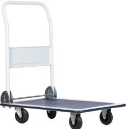 Apex 300 lb. Capacity White Steel 4-Wheel Utility Cart