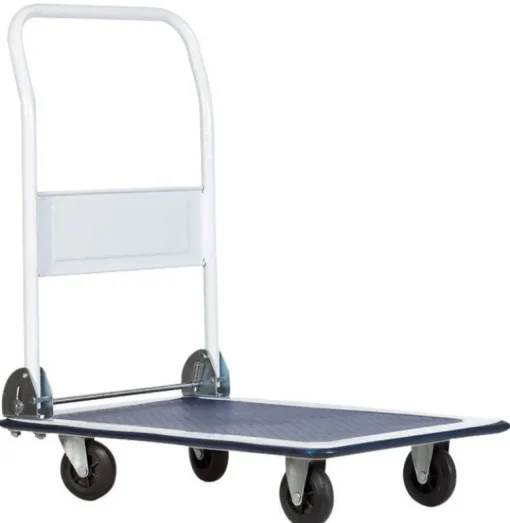 Apex 300 lb. Capacity White Steel 4-Wheel Utility Cart