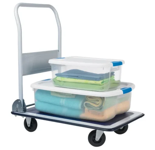 Apex 300 lb. Capacity White Steel 4-Wheel Utility Cart
