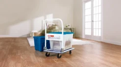 Apex 300 lb. Capacity White Steel 4-Wheel Utility Cart