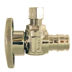 Apollo PEX A 1/2 in. Barb in to X 1/4 in. Compression Chrome Plated Stop Valve