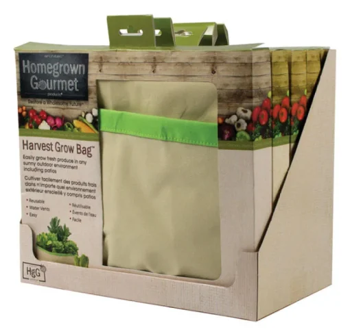 Architec Homegrown Gourmet Tan/Green Cotton Harvest Grow Bag-Herbs & Greens 24 L x 8 H x 34 W in.