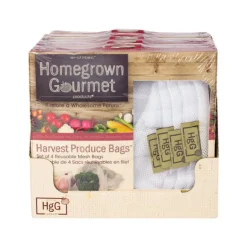 Architec Homegrown Gourmet White Nylon Reusable Produce Bag XL Capacity