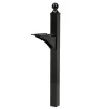 Architectural Mailboxes Landover 56.4 in. Powder Coated Black Aluminum/Steel Mailbox Post