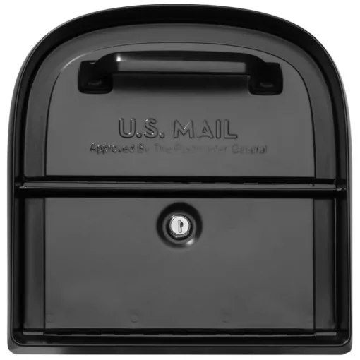 Architectural Mailboxes Oasis Modern Galvanized Steel Post Mount Black Mailbox