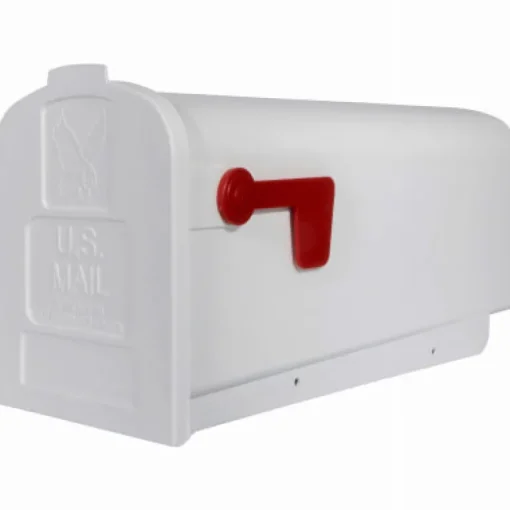 Architectural Mailboxes Parsons Classic Plastic Post Mount White Mailbox