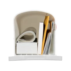 Architectural Mailboxes Parsons Classic Plastic Post Mount White Mailbox