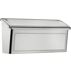 Architectural Mailboxes Silver Stainless Steel Wall Mount Mailbox 14.65 L x 7.13 H x 4.21 W in.