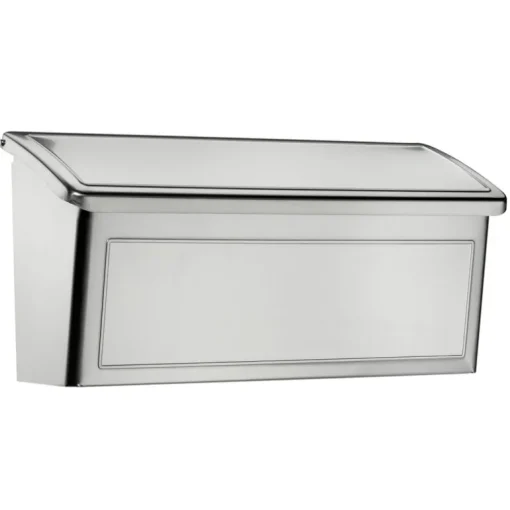 Architectural Mailboxes Silver Stainless Steel Wall Mount Mailbox 14.65 L x 7.13 H x 4.21 W in.